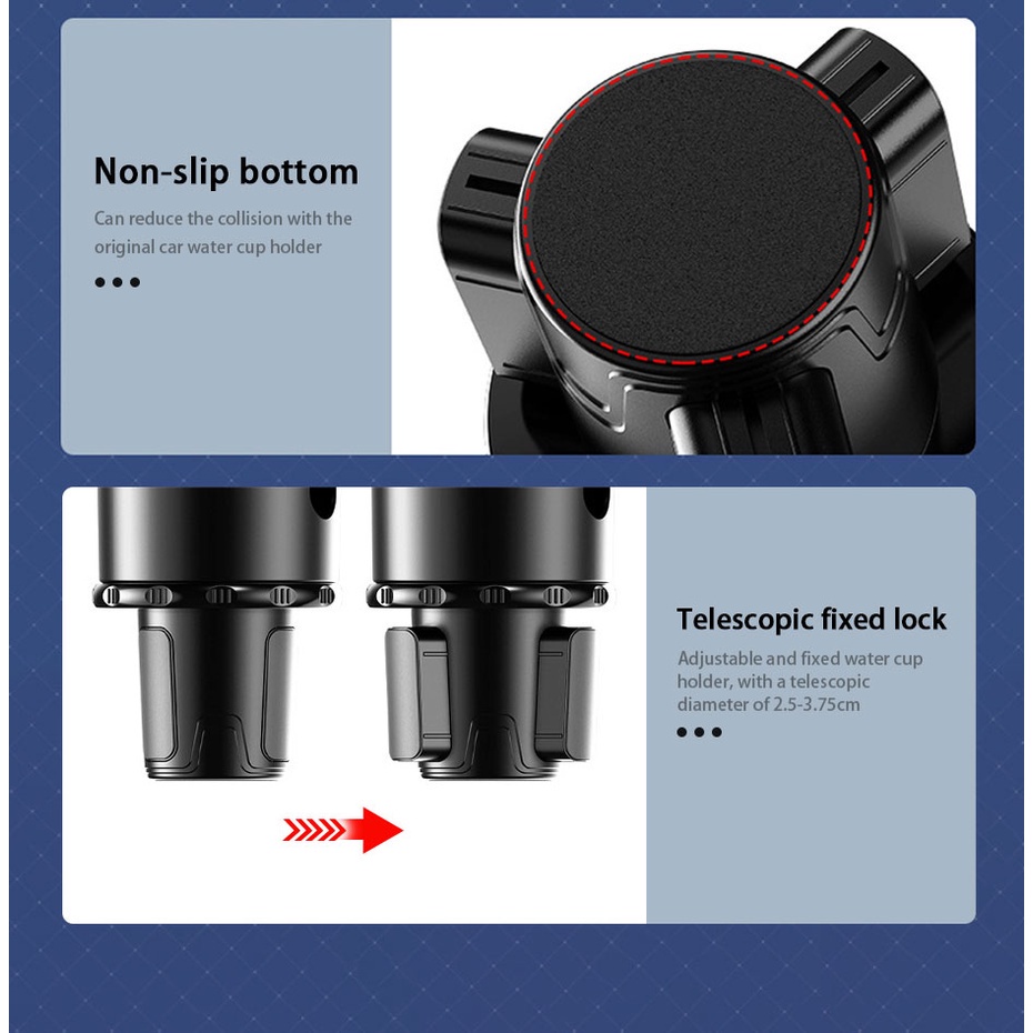 Giá Đỡ Cốc Nước Đa Chức Năng Có Thể Xoay Được Cho Xe Hơi