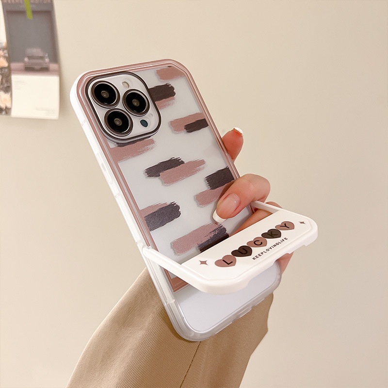 Ốp lưng iphone Ốp Điện Thoại Kèm Giá Đỡ Tàng Hình Cho iphone12 / 13Pro 11Promax / Trend / 6 / 7 / 8 Dinuo case