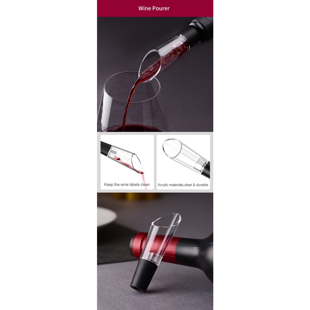 Uareliffe 4 In 1 Electric Red Wine Opener Kit Wine Bottle Corkscrew