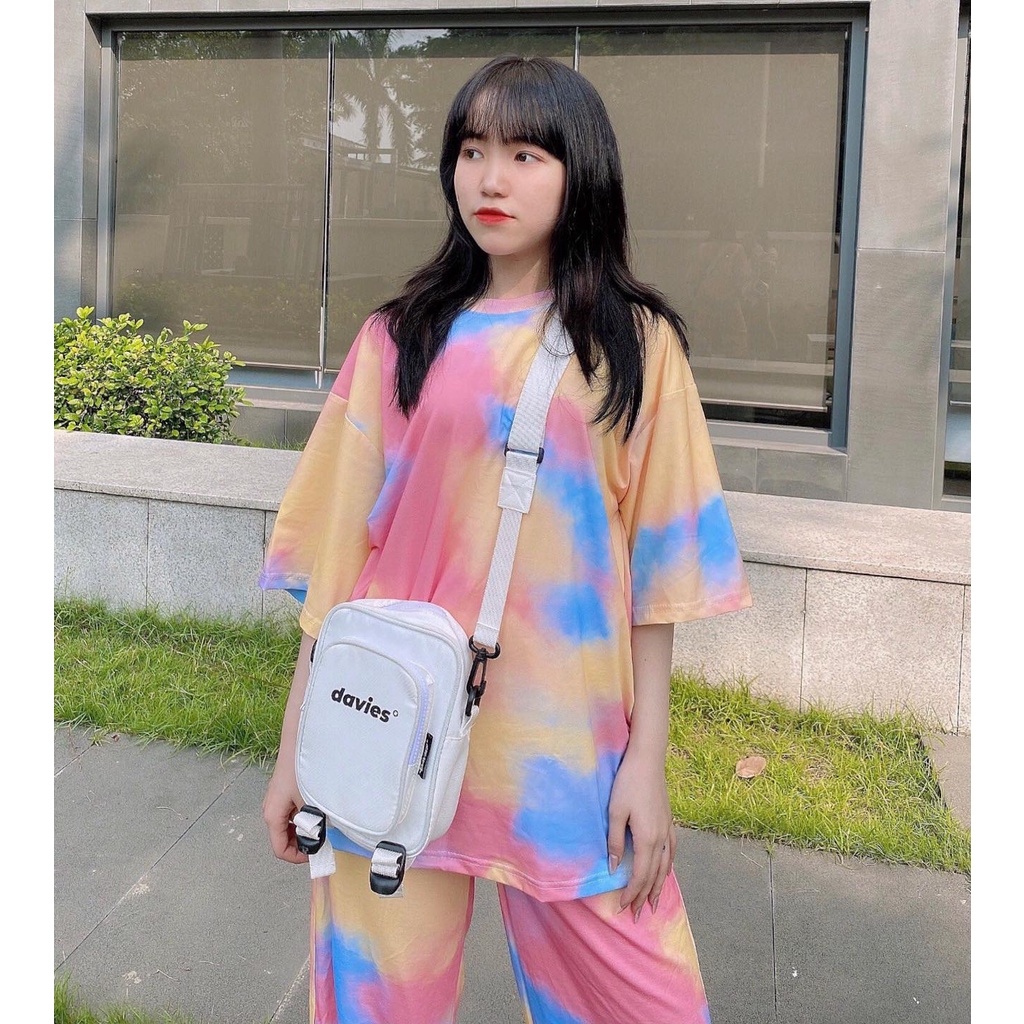 Áo Thun Tay Lỡ Lửng Loang Màu Tie Dye Tay Lỡ Form Rộng Nam Nữ Unisex - MM