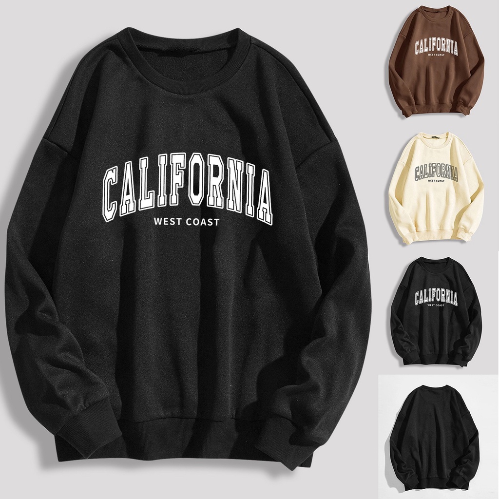 Áo Sweater Cổ Tròn Tay Dài In Chữ California Thời Trang Xuân Thu 2022 Cho Nữ