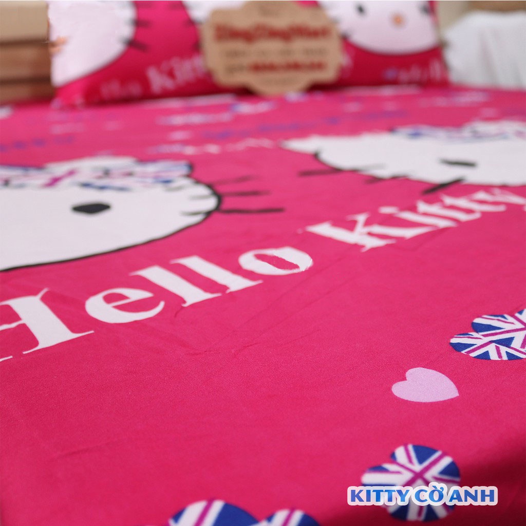 Bộ ga gối m6/m8/2m2 drap giường poly, ga trải giường + 2 vỏ gối nằm đơn giản kitty Bedding
