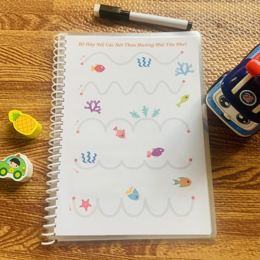 Bộ Vẽ Nét Tập Viết Vui Nhộn Có Thể Xoá Giúp Bé Tập Trung
