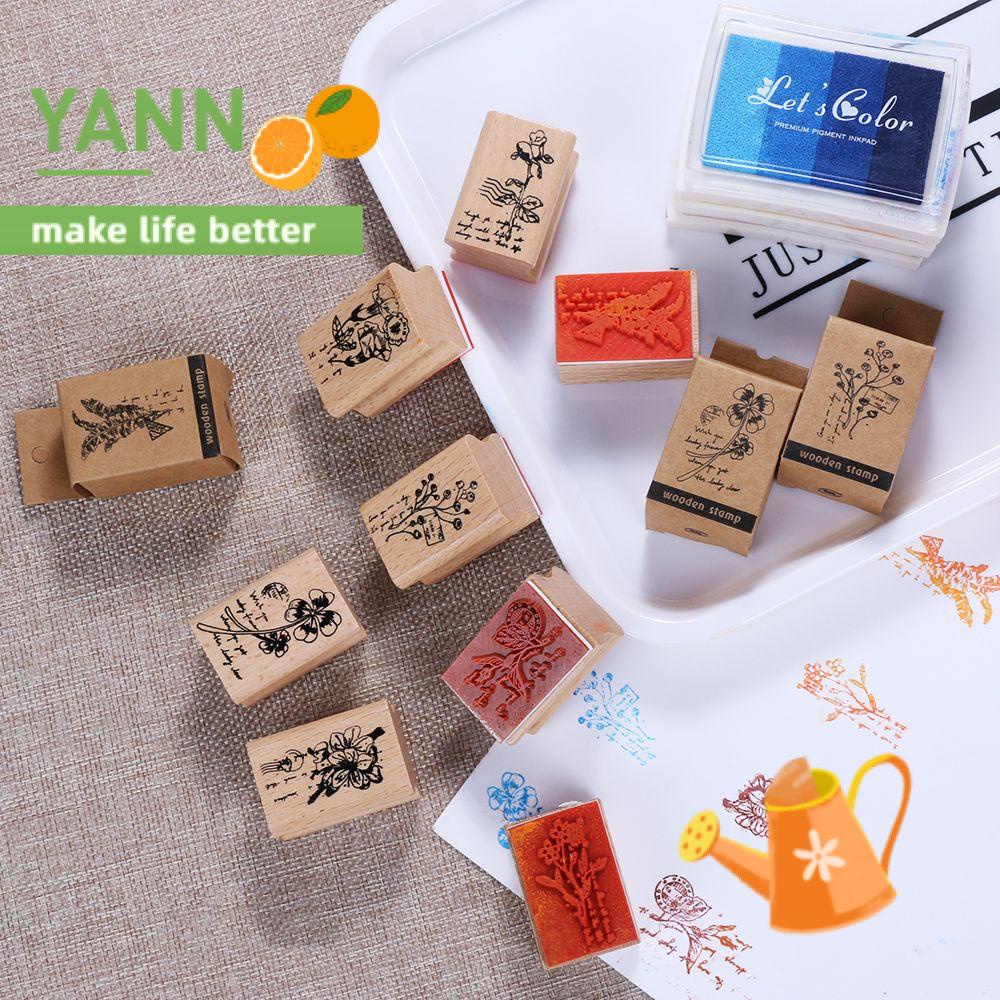 Con Dấu Bằng Gỗ Cao Su Thiết Kế Phong Cách Vintage Dùng Trang Trí Sổ Tay/Nhật Ký DIY