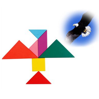 Đồ Chơi Trí Uẩn Tangram Bộ Ghép Hình Bằng Gỗ Thông Minh Cho Bé