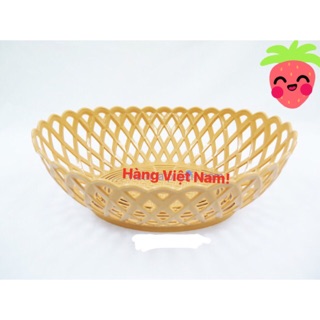 Rổ nhựa giả mây 22cm  3286