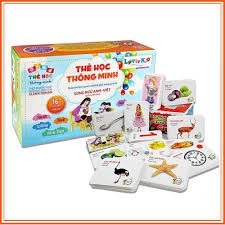 Bộ thẻ học thông minh 16 chủ đề tiếng anh tiếng việt cho bé shopchuyensi