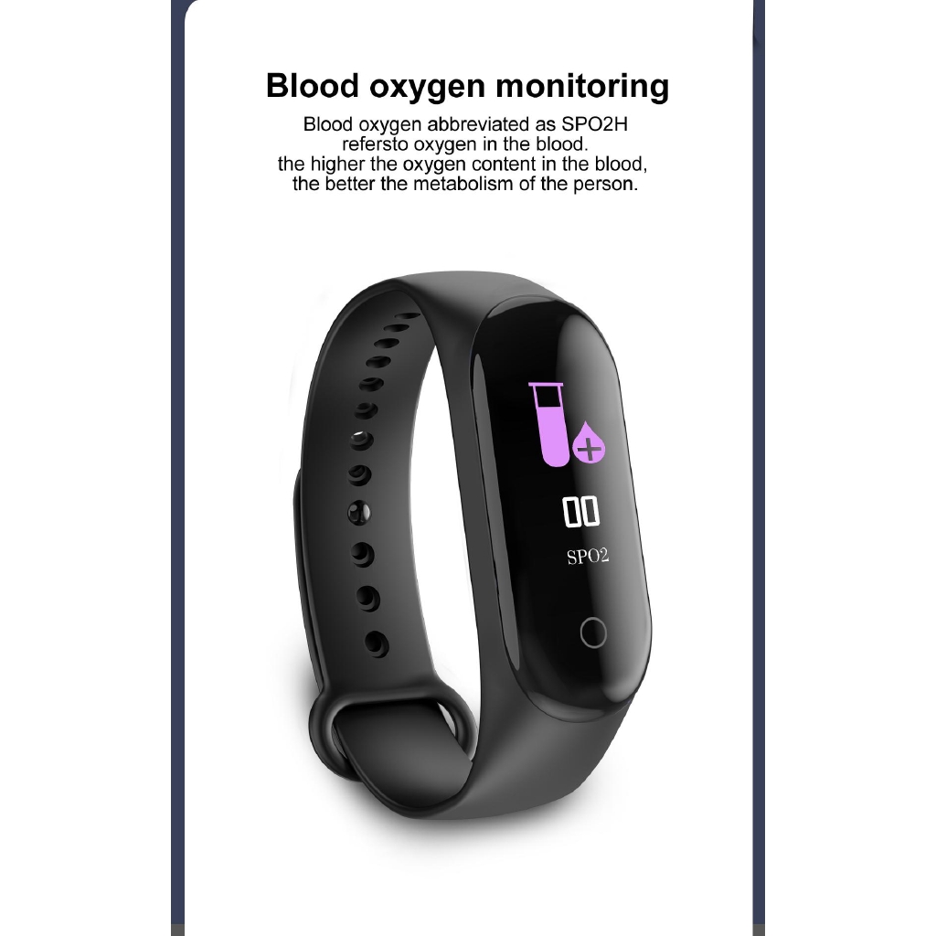 《Original》M4 Smart Bracelet Waterproof Smart Band Fitness Tracker Sport Watch Men Women smart watch