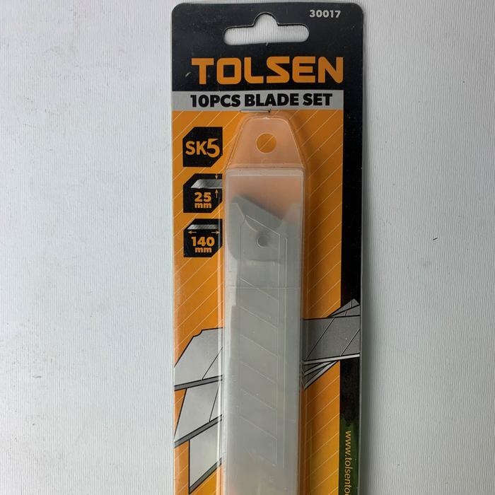 [ 30017 ] Lưỡi Dao Rọc Giấy Loại Lớn Vỉ 10 Cái ( 35 x 140 x 0.7mm ) Tolsen