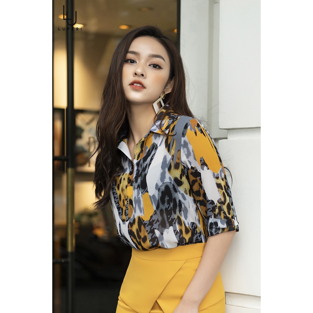 Áo Sơ Mi Công Sở Nữ LUPERI Chất Liệu Voan Cao Cấp Vải Voan Cát Hàn Cao Cấp Không Xù Không Nhăn LFSM1109