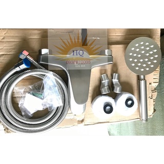 Bộ vòi củ sen nóng lạnh Inox 304 gồm củ sen và tay dây sen
