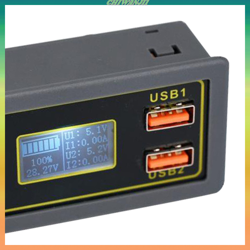 Màn Hình Hiển Thị Dung Lượng Pin Kép Usb 12v 24v Chiwanji1