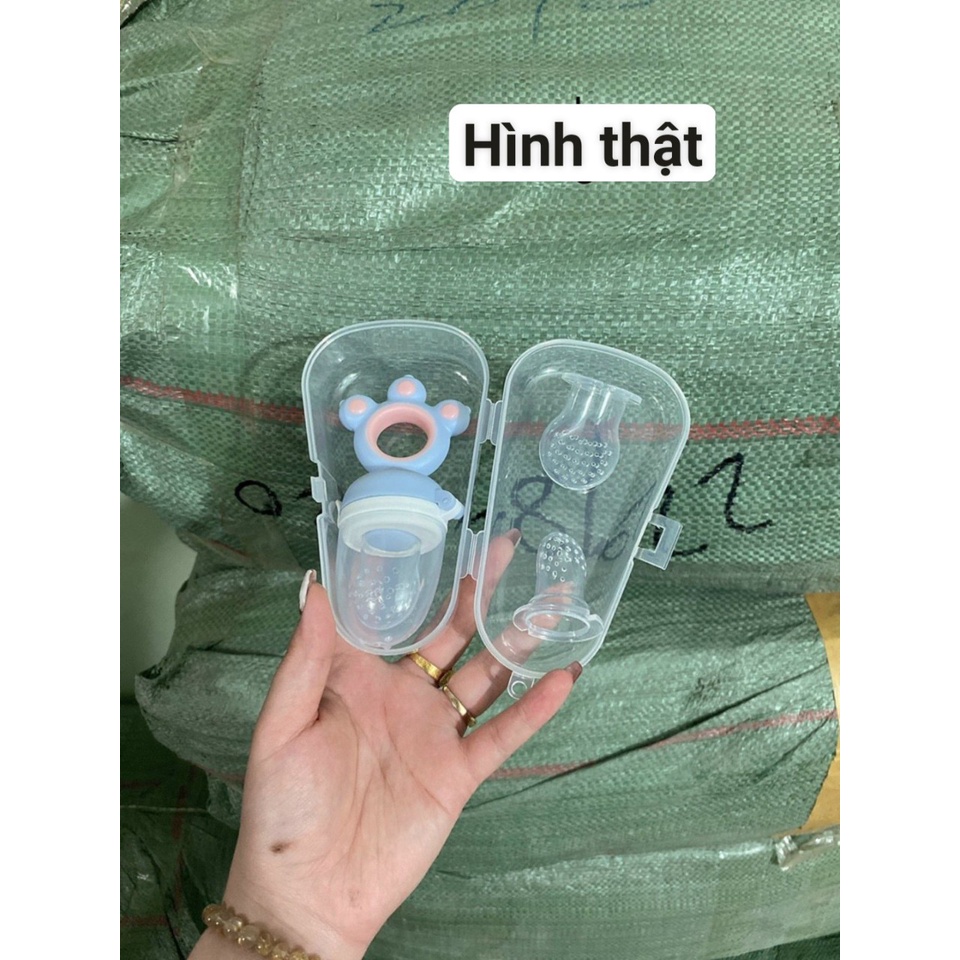 Túi nhai ăn dặm, núm nhai ăn trái cây chống hóc