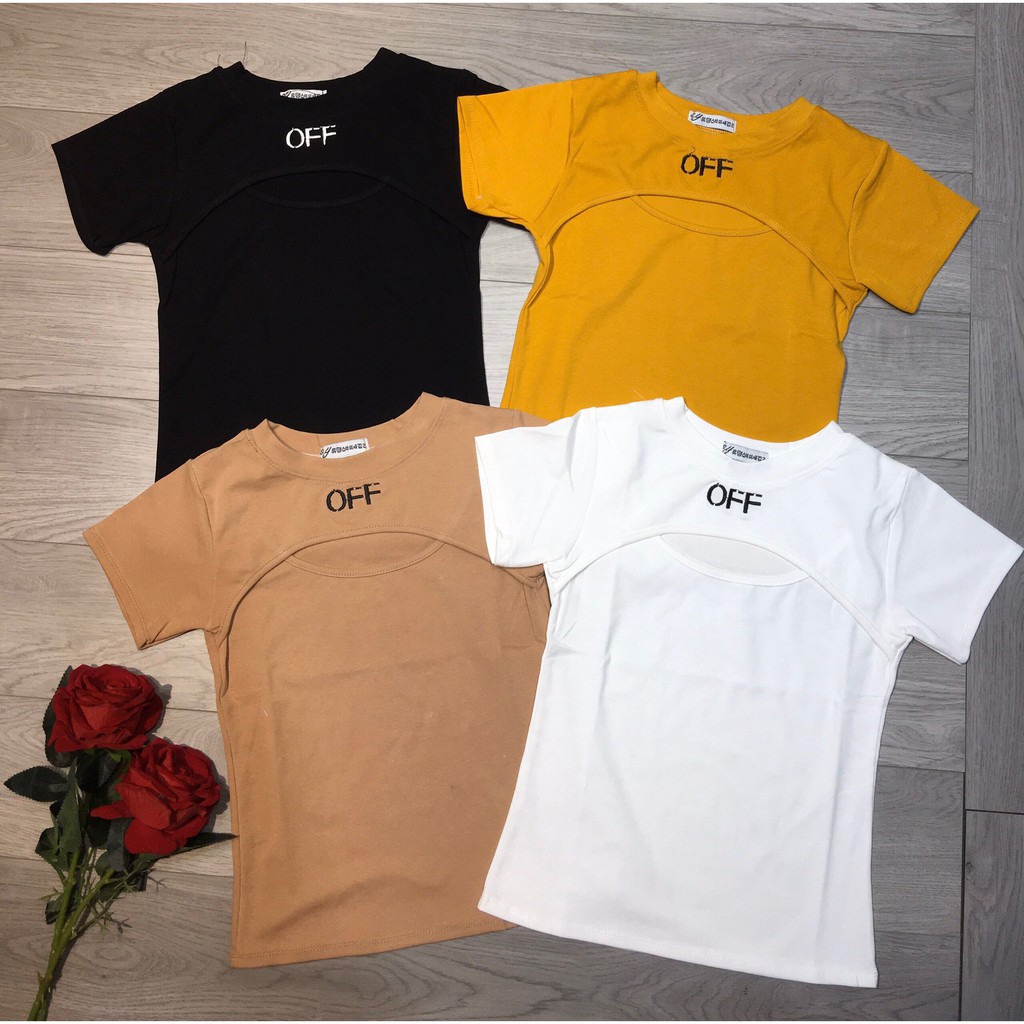 Áo Khoét Off Trước Ngực Chất Zip Quyến Rũ ( Ảnh thật 100%)
