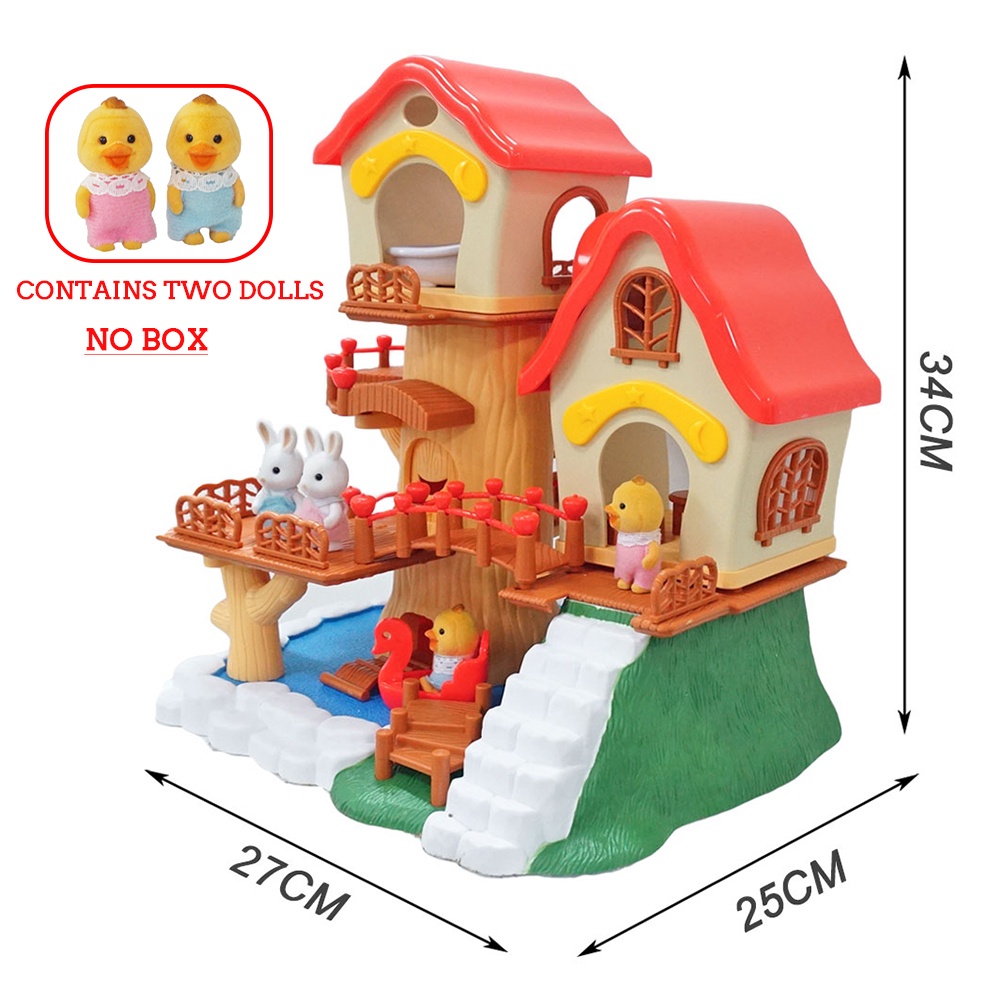 Nhà Búp Bê Đồ Chơi Phong Cách Mới 2021 Bộ Ngôi Nhà Búp Bê Thỏ Tỷ Lệ 1/12