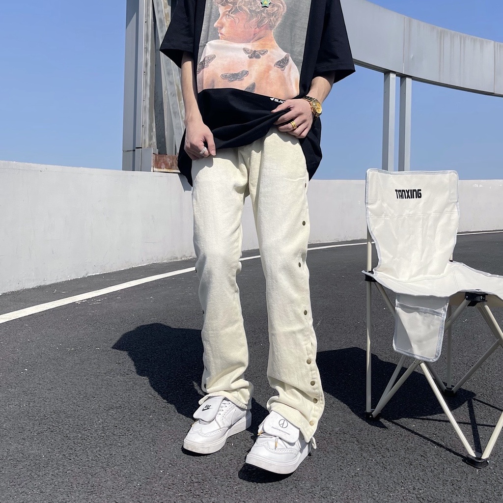 ⚡️[CHỈ 1 NGÀY] - Quần jeans snap ống suông Pulvis 01, quần jeans nam ống suông, quần baggy