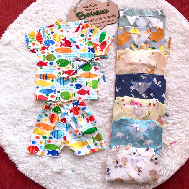 Bộ Yukata nhiều màu cho bé 7-18kg[S]