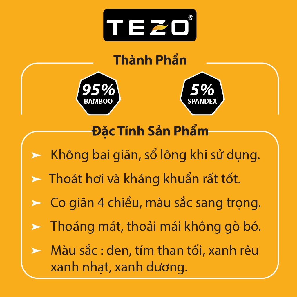 Quần sịp đùi nam TEZO (5 màu) chất vải thấm hút mồ hôi, kháng khuẩn, kiểu dáng năng động thoải mái 2010ZSDD06