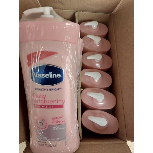 (Tem mới) Combo 2 chai dưỡng thể Vaseline Hồng giúp cấp ẩm và trắng da 725ml Chính Hãng