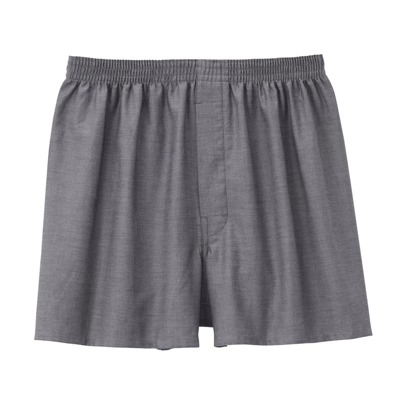 Muji Quần Lót Trunk Kiểu Mở Trước Vải Oxford Cotton Ấn Độ
