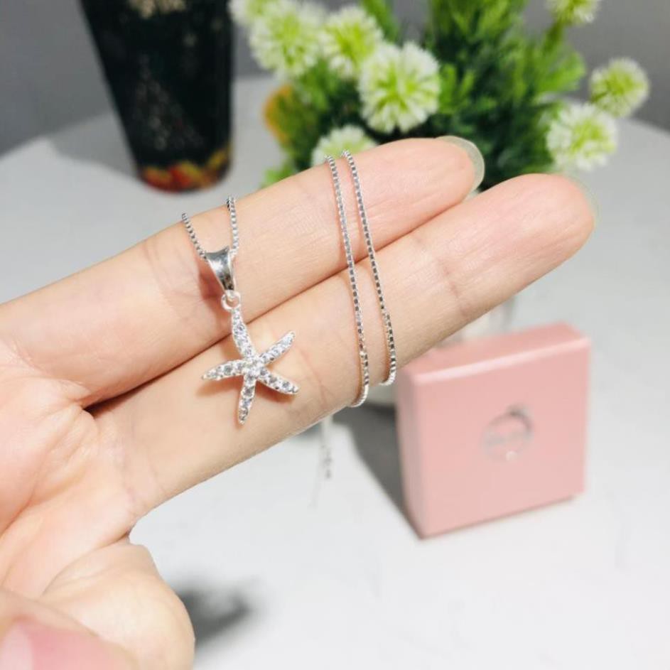 (BẠC CHUẨN)  DÂY CHUYỀN BẠC Ý 925 CHO NỮ MẶT SAO BIỂN PHỤ KIỆN TRANG SỨC CAO CẤP NO.93 VÒNG CỔ NỮ ĐẸP