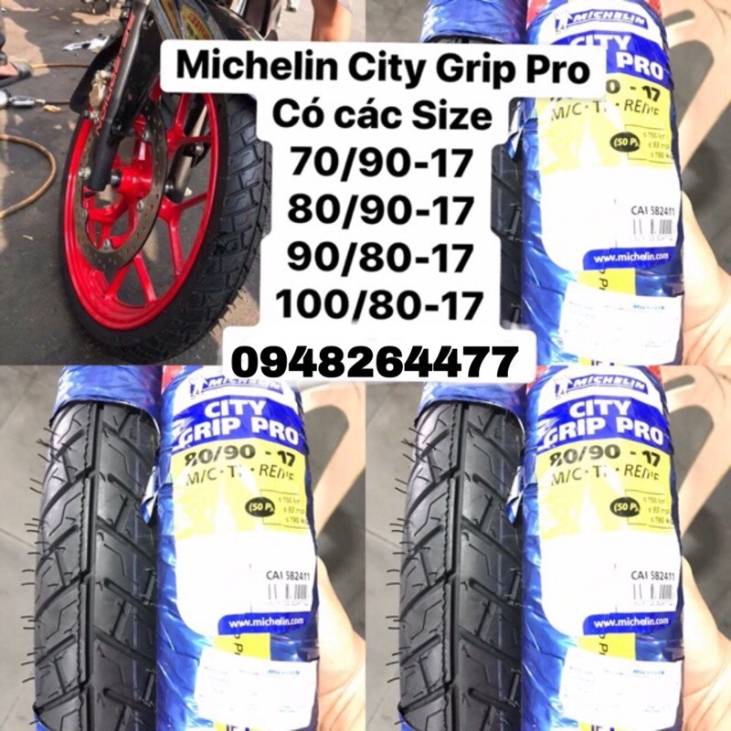 Hot vỏ michelin chính hãng gai City grip Pro đủ các size cho xe số 17 in