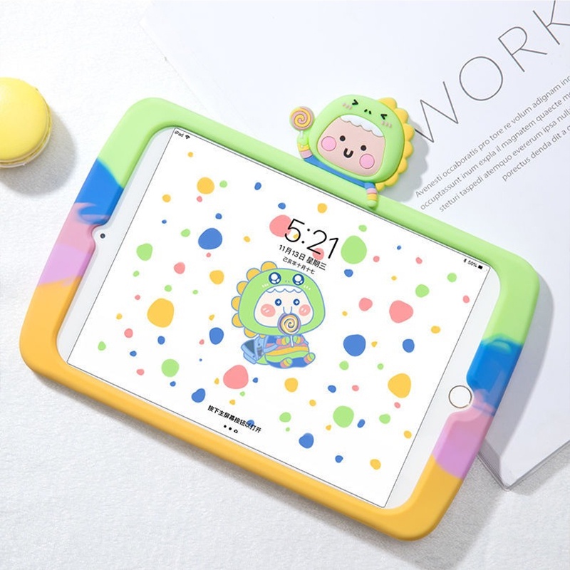 Ốp Máy Tính Bảng Họa Tiết Khủng Long Nhiều Màu Dễ Thương Cho iPad 2 / 3 / 4 / Mini / Air / Pro