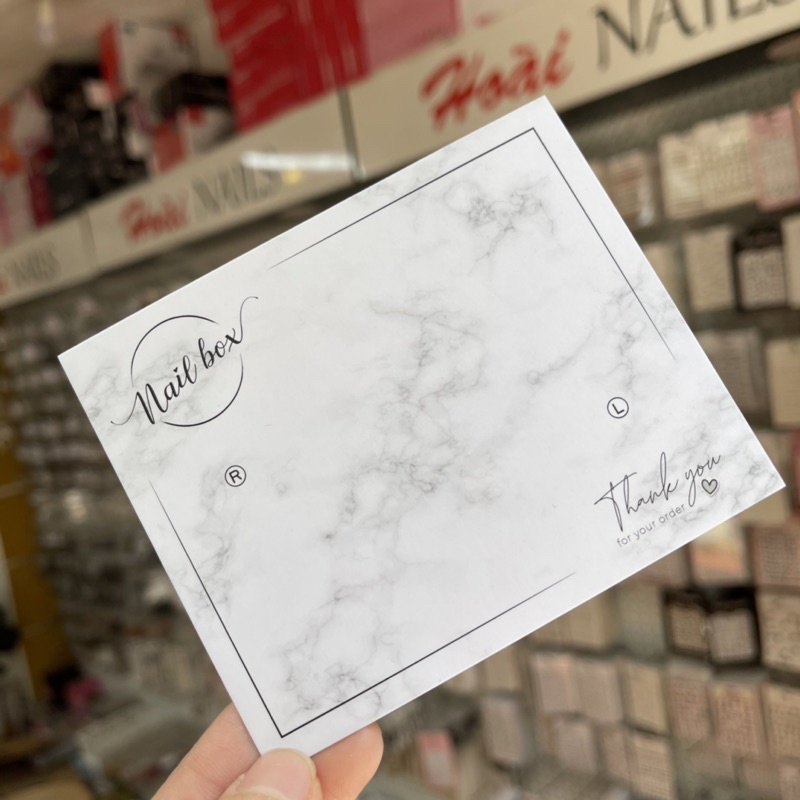 Bìa dán nailbox 2 mặt ( kèm túi bóng cho mỗi bìa)