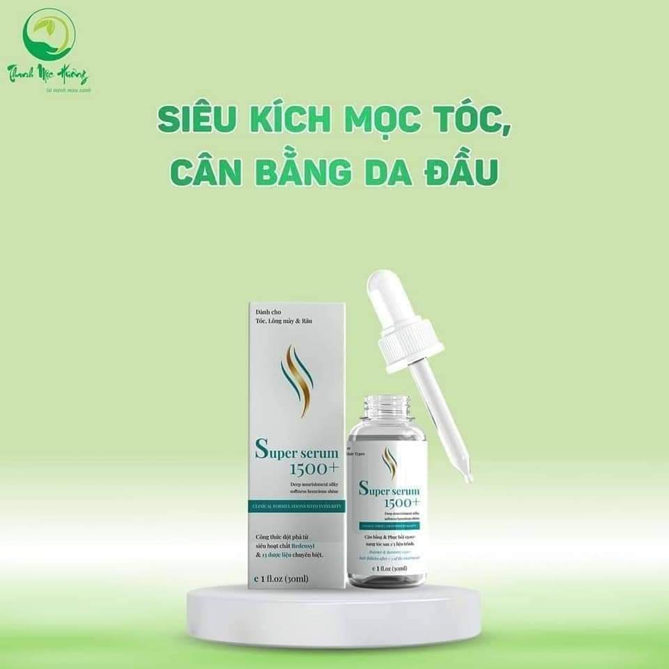 Serum kích mọc tóc THANH MỘC HƯƠNG xịt kích mọc tóc, lông mày &amp; râu Super Serum 1500+ chính hãng
