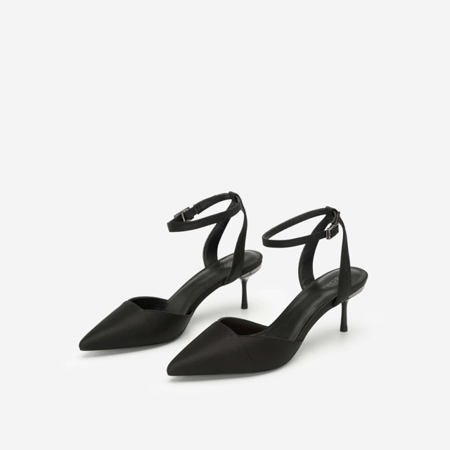 MỚI VỀ VASCARA GIÀY ANKLE STRAP SATIN - MÀU ĐEN GIÁ TỐT