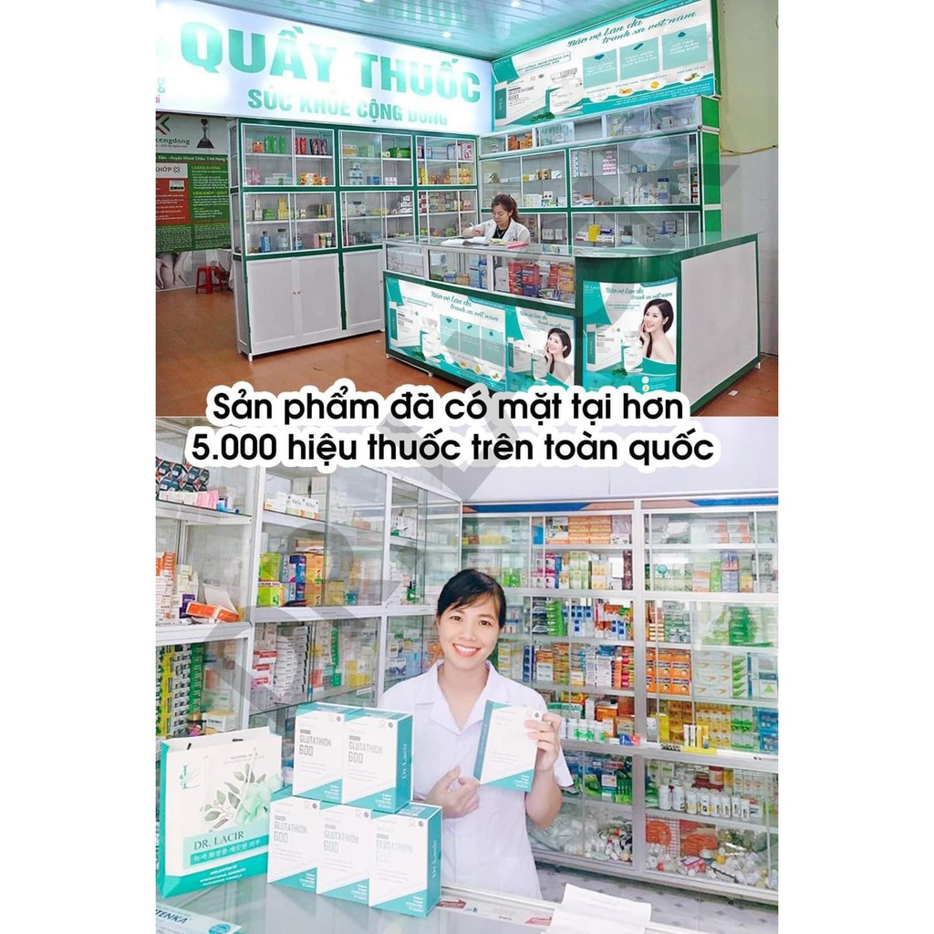 Siêu phẩm mới Viên uống trị nám tàn nhang Glutathion DR.LACIR, hộp 30 viên, hàng chính hãng, giá gốc