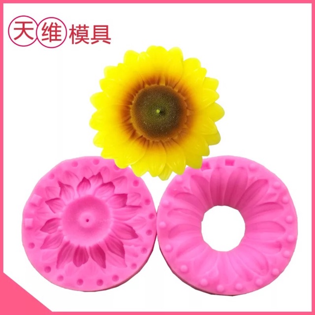 Khuôn Hoa Hướng Dương Lớn 9cm* 2,5 xem hình bánh mẫu