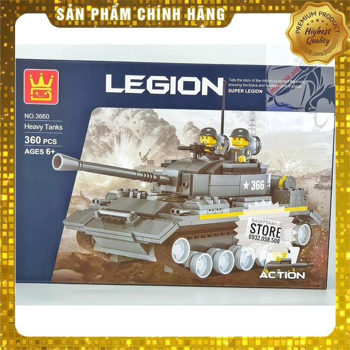 [Hot] Lego Wange 3660 Lắp Ráp Xe Tăng Hạng Nặng – Heavy Tank ( 360 Mảnh ) [ Có Sẵn ]