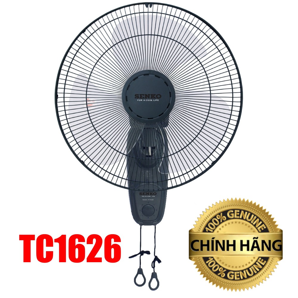 Quạt senko treo tường TC1626 47W - Quạt treo 2 dây, động cơ lõi đồng 100%, vận hành êm ái, bảo hành 24 tháng