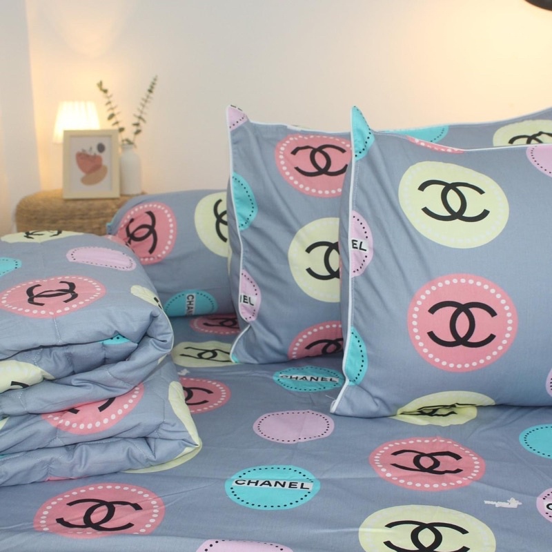 Drap Thắng lợi cao cấp cotton 100% ( chuẩn logo) mẫu CHANEL HỒNG | BigBuy360 - bigbuy360.vn