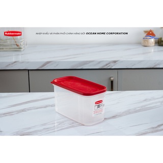 Hộp đựng đồ khô nguyên sinh nhựa nắp đỏ Rubbermaid USA size 2.5L