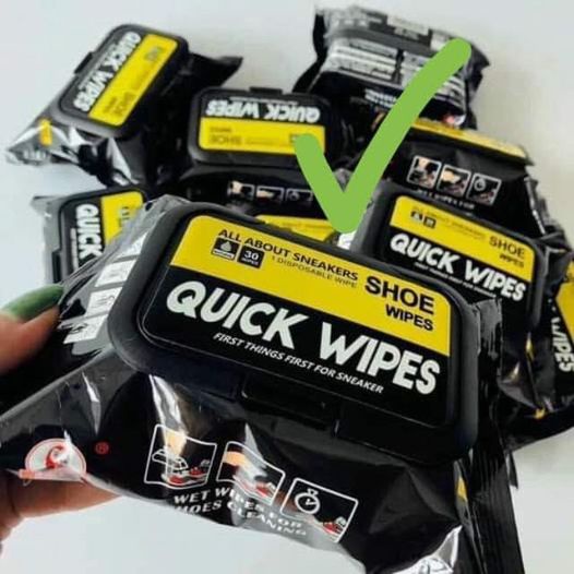 ⚡👟 Khăn Lau Giày Siêu Tốc Quick Wipes - Khăn Lau Vệ Sinh Giày Thể Thao Sneaker Chính Hãng