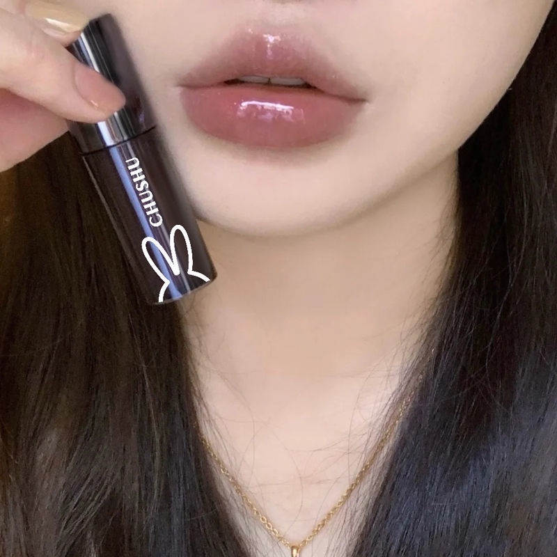 Son Môi Dưỡng Ẩm Chống Thấm Nước 9 Màu Đen Thiết Kế Thỏ Chushu YD