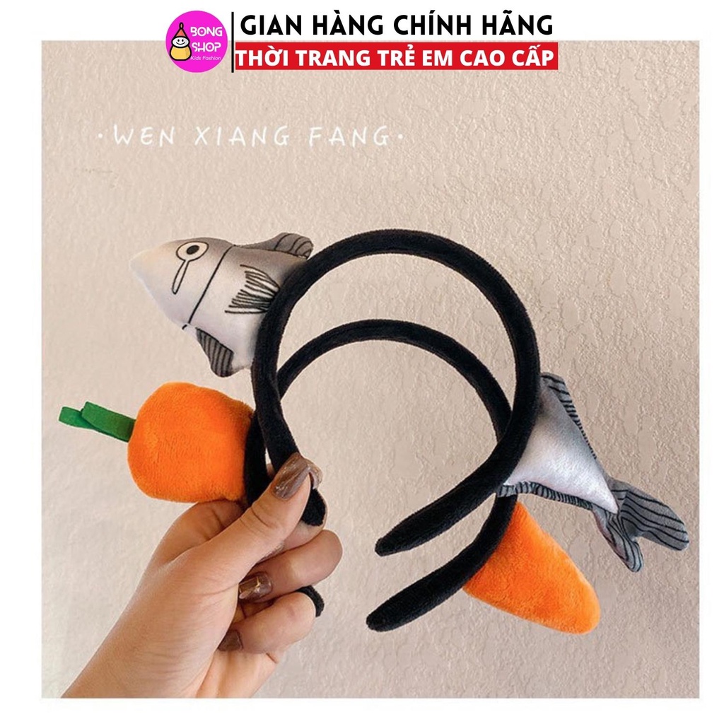Băng đô cài tóc hình củ cà rốt,con cá ngộ nghĩnh