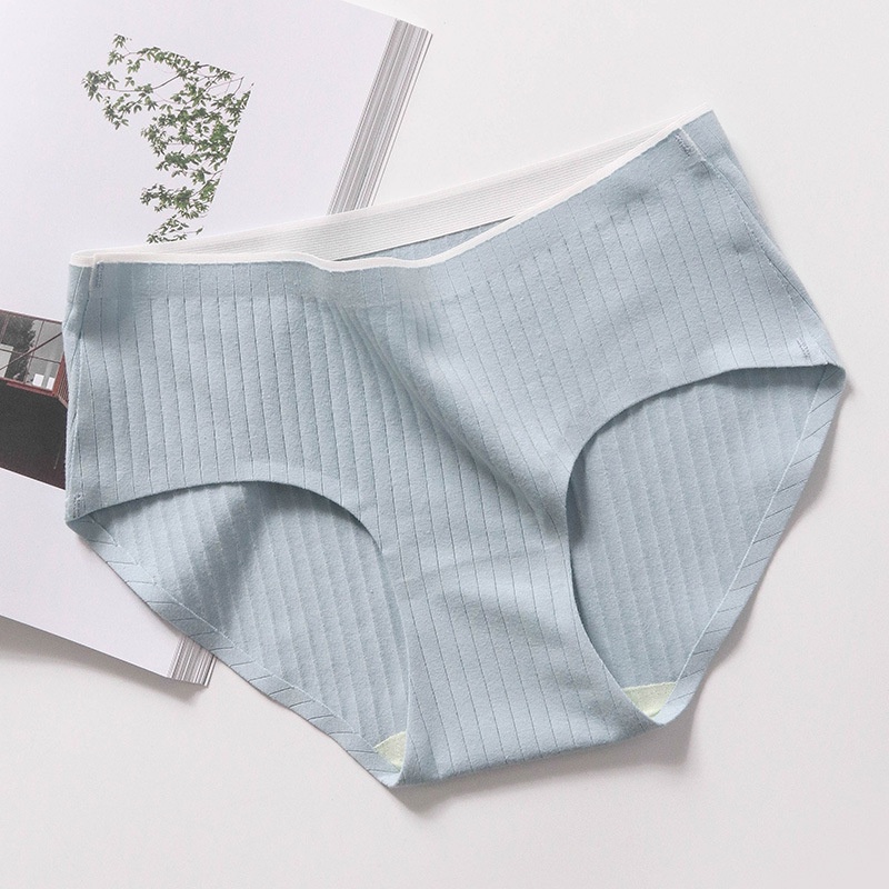 Quần Lót cotton Màu Sắc Trơn Lưng Vừa Không Để Lại Dấu Vết Cho Nữ