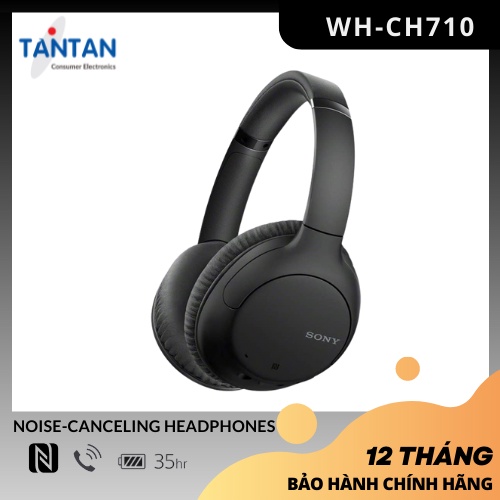 Tai nghe On-ear BLUETOOTH CHỐNG ỒN Sony WH-CH710N | Noise Cancelling - Bluetooth 5.0 - NFC - Pin:35h - Cắm dây - Micro