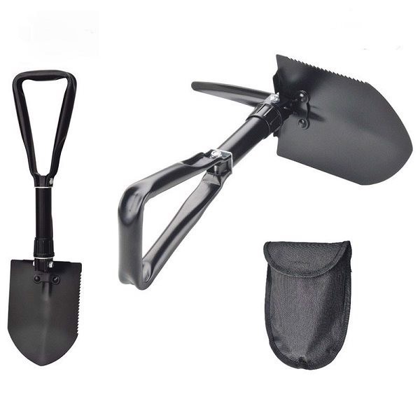 Bộ cuốc xẻng thiết bị, dụng cụ du lịch, phượt, làm vườn đa năng 4 in 1 gấp xếp thay đổi dễ dàng