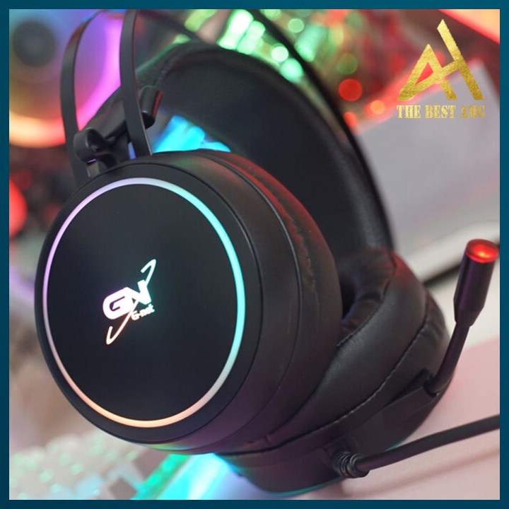 Tai Nghe Máy Tính Có Mic Gaming Led Rgb Headphone Chụp Tai Gnet G09 Màu Hồng Dễ Thương Nghe Nhạc Chơi Game Có Dây
