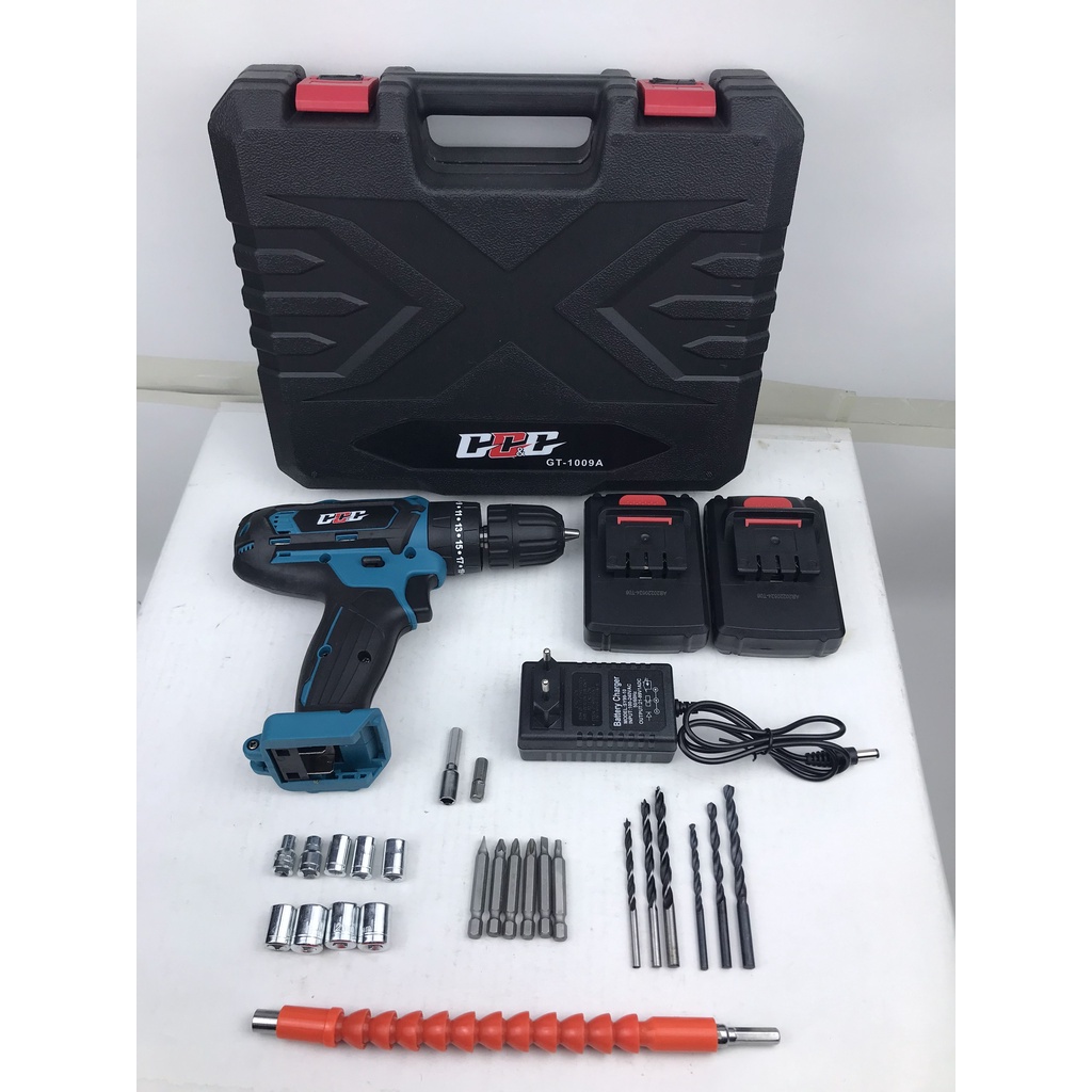 Máy khoan pin 68v GT1009, có chế độ khoan búa khoan tường gạch - Trang bị đèn LED siêu sáng | Tặng Vali + bộ phụ kiện