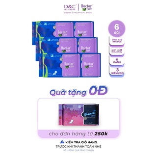 Băng vệ sinh thảo dược Doctor Care ban đêm 33.8cm Combo 6 gói