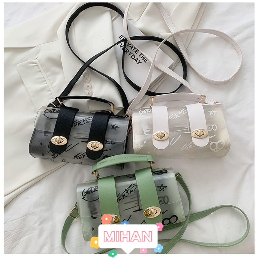 Túi Đeo Chéo Trong Suốt In Họa Tiết Graffiti Thời Trang Nữ MIHAN1