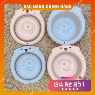 Chậu rửa mặt silicon gấp gọn đa năng cho bé