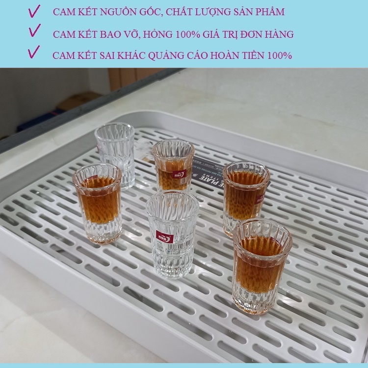 Bộ 12 Ly Uống Rượu Mạnh Thủy Tinh Nhỏ Đẹp Đế Dày Deli Y6005 Dung Tích 20ml