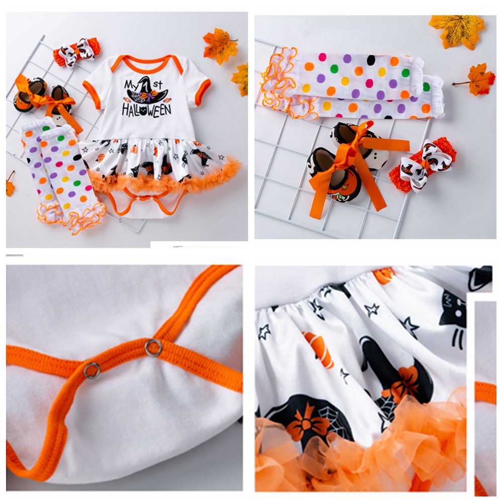 Set Đồ 4 Món Hóa Trang Halloween Dễ Thương Cho Bé