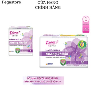 Băng vệ sinh kháng khuẩn hàng ngày DIANA Sensi - bvs 8 miếng - 20 Miếng